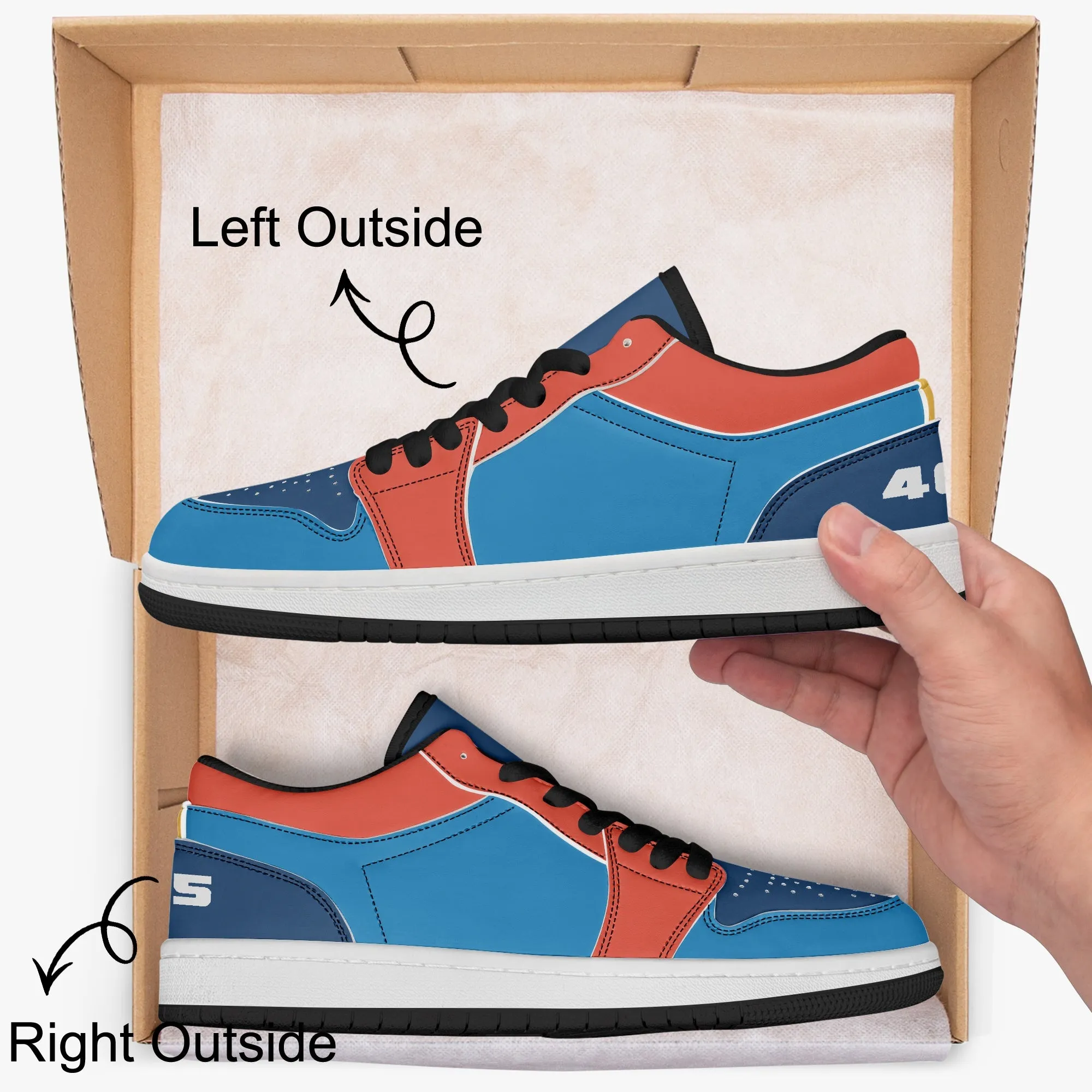 405 Men's Low-Top Leather Basketball Shoes by Niche Era