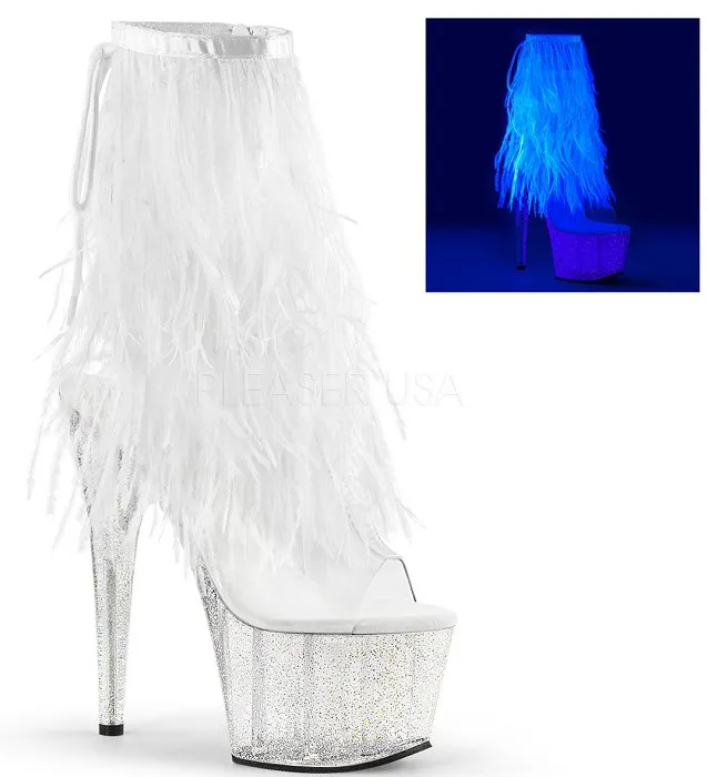 7" Heel Open Toe Fringe Ankle Boot (ADORE-1017MFF)