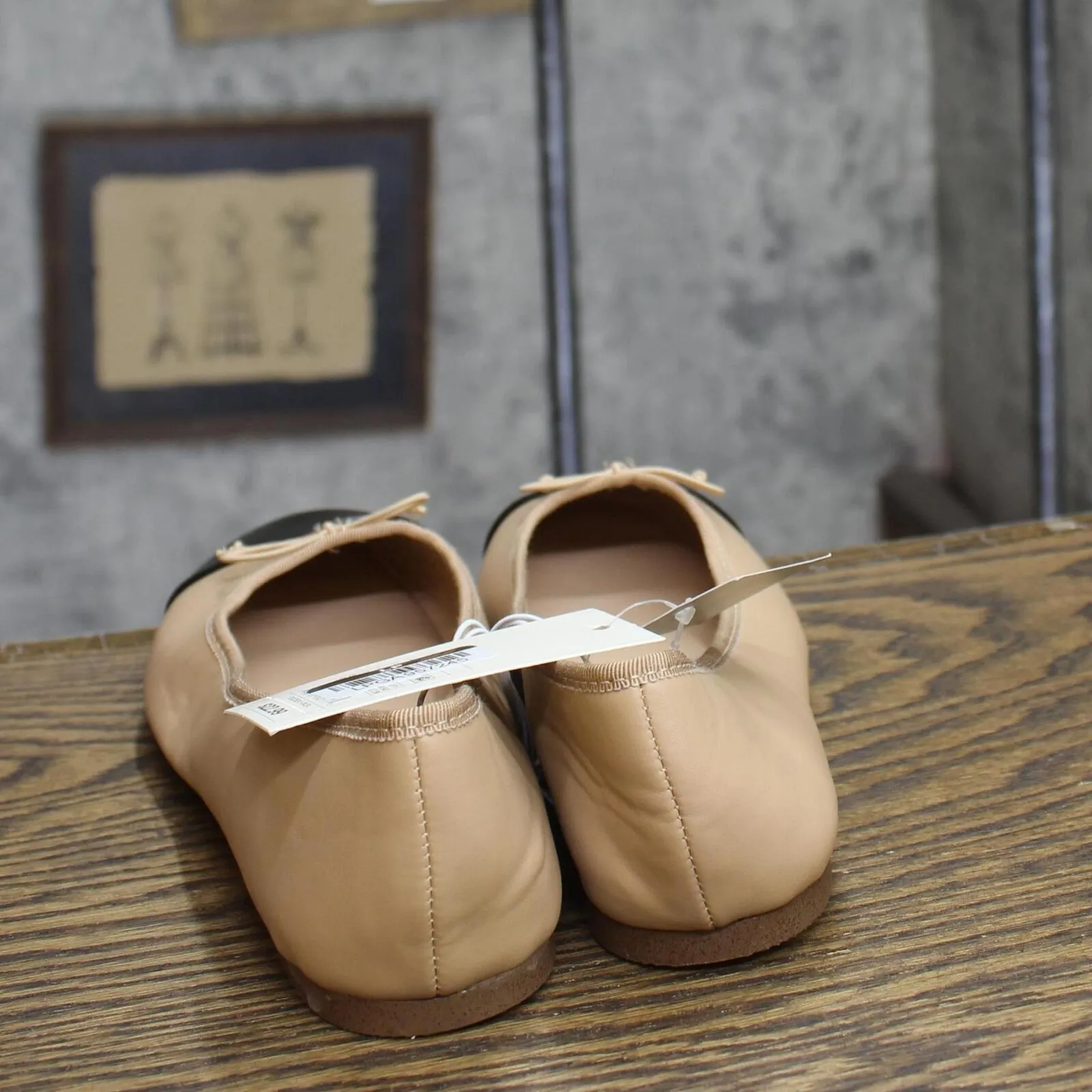 A New Day Womens Janie Ballet Flats with Memory Foam Insole Tan Brown 7M