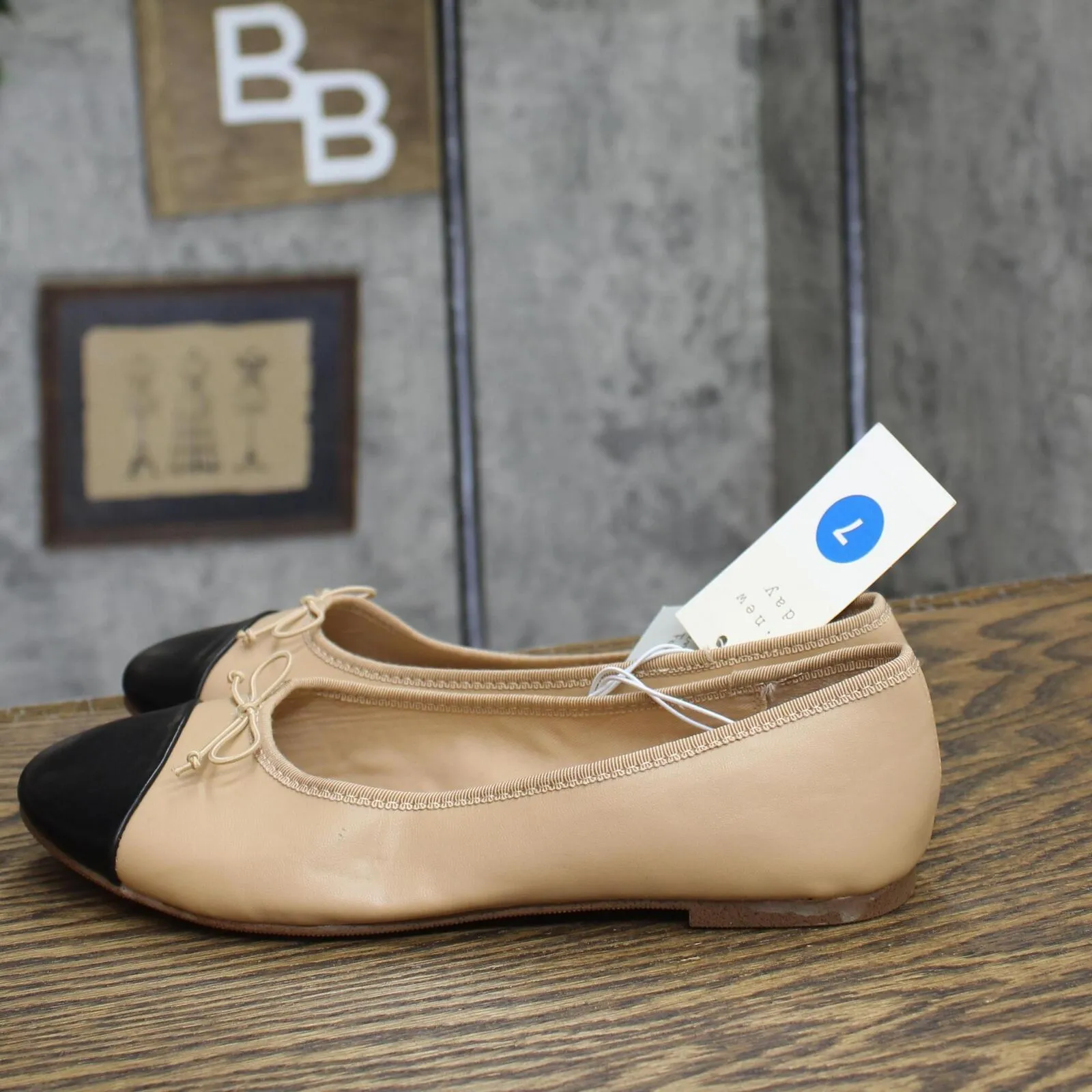 A New Day Womens Janie Ballet Flats with Memory Foam Insole Tan Brown 7M