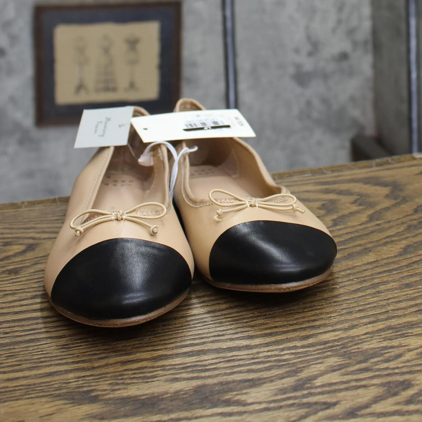 A New Day Womens Janie Ballet Flats with Memory Foam Insole Tan Brown 7M