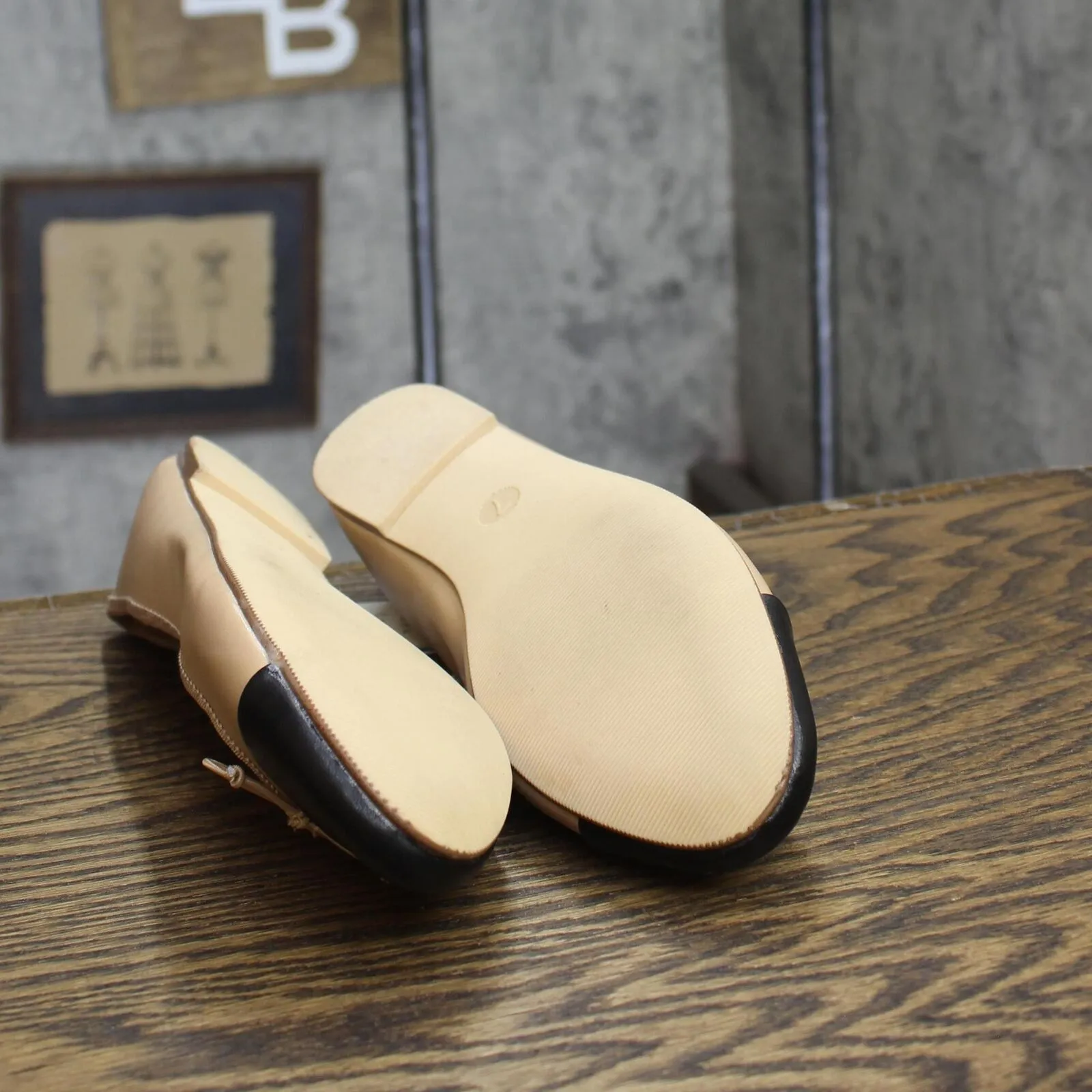 A New Day Womens Janie Ballet Flats with Memory Foam Insole Tan Brown 7M