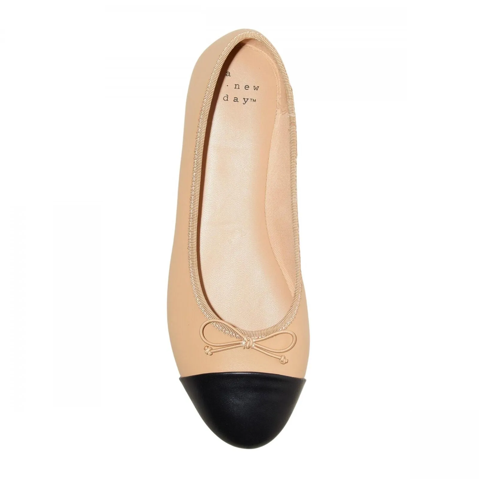 A New Day Womens Janie Ballet Flats with Memory Foam Insole Tan Brown 7M