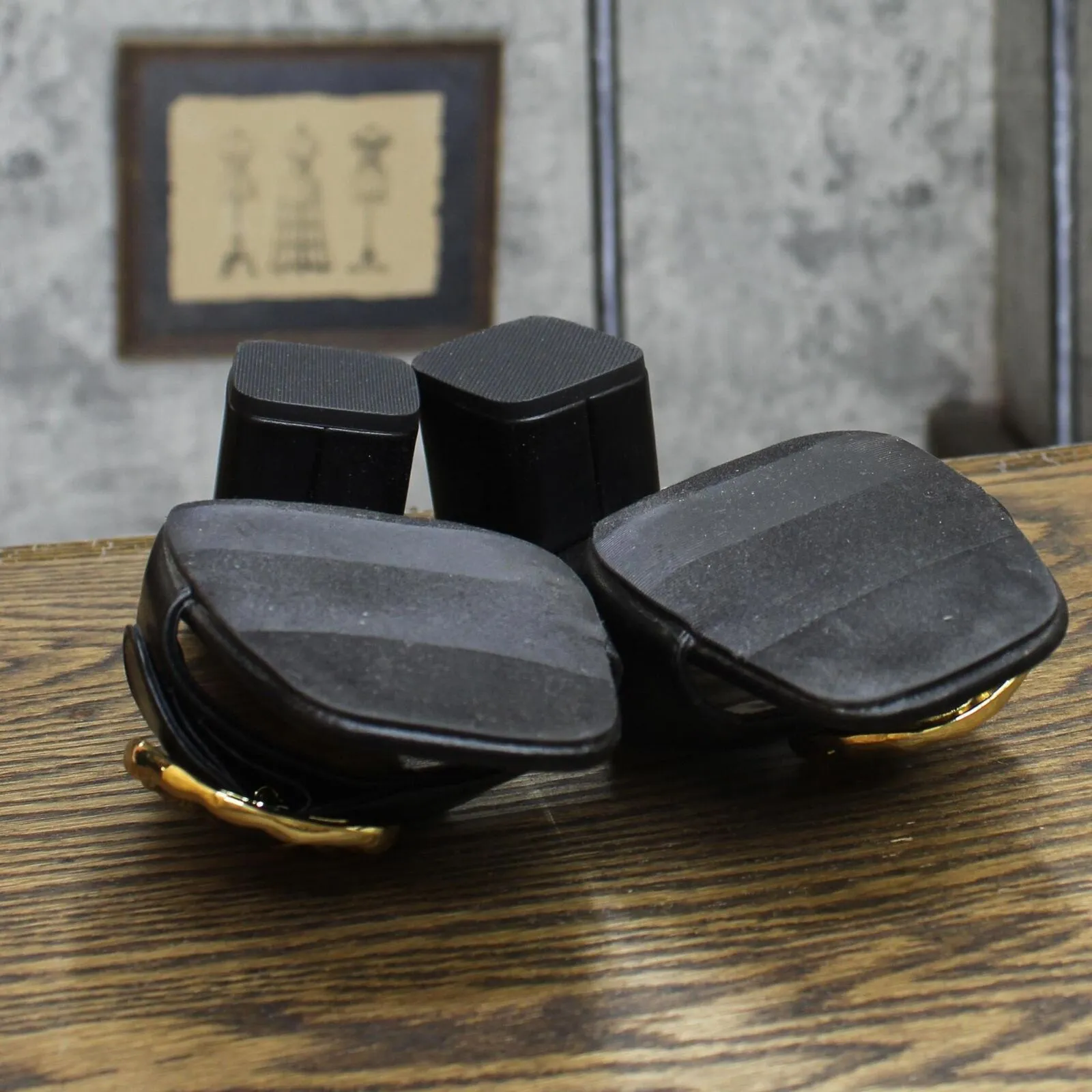 A New Day Womens Slip On Buckle Block Heels 1674ec13f27380 Black 8M
