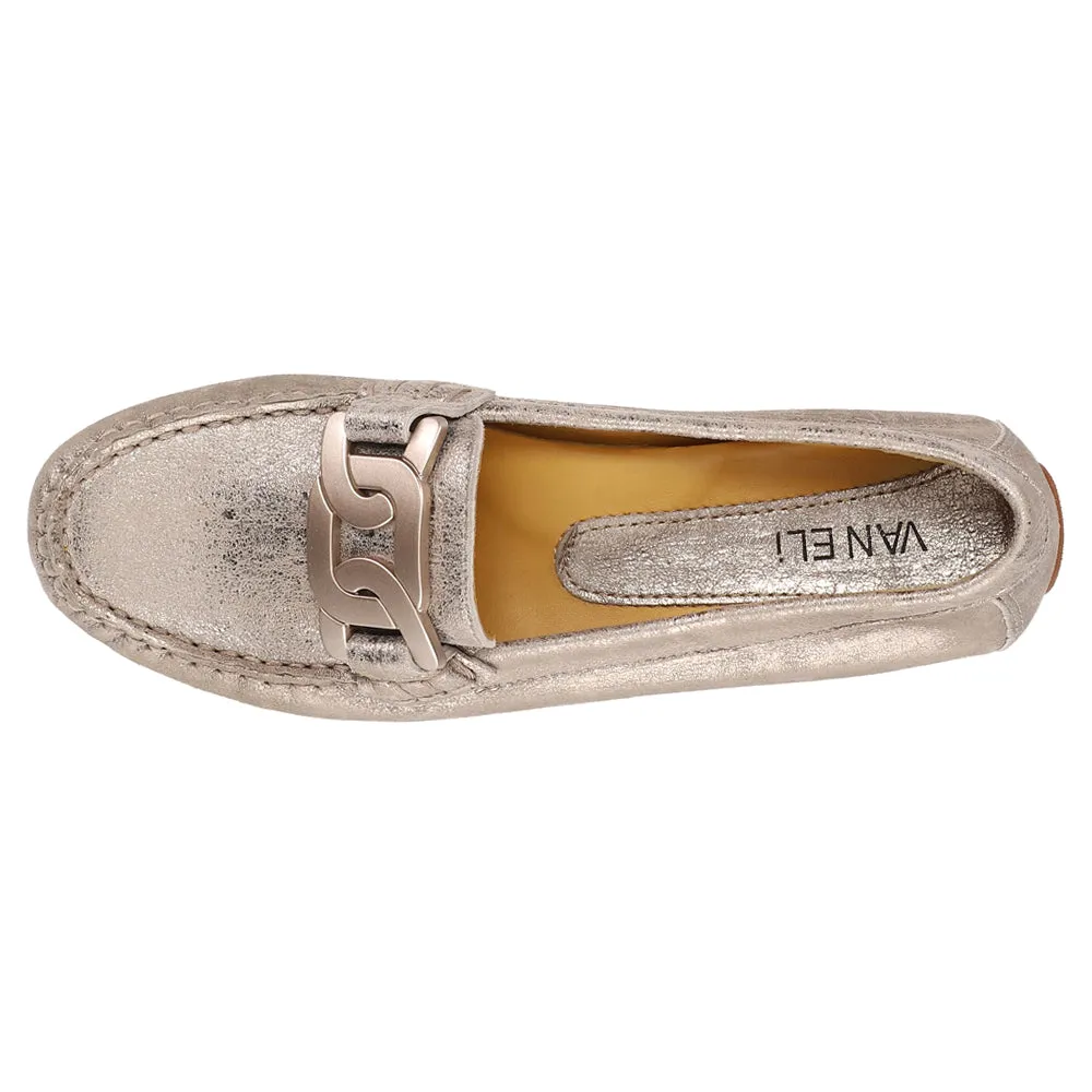 Aiker Metallic Moccasins