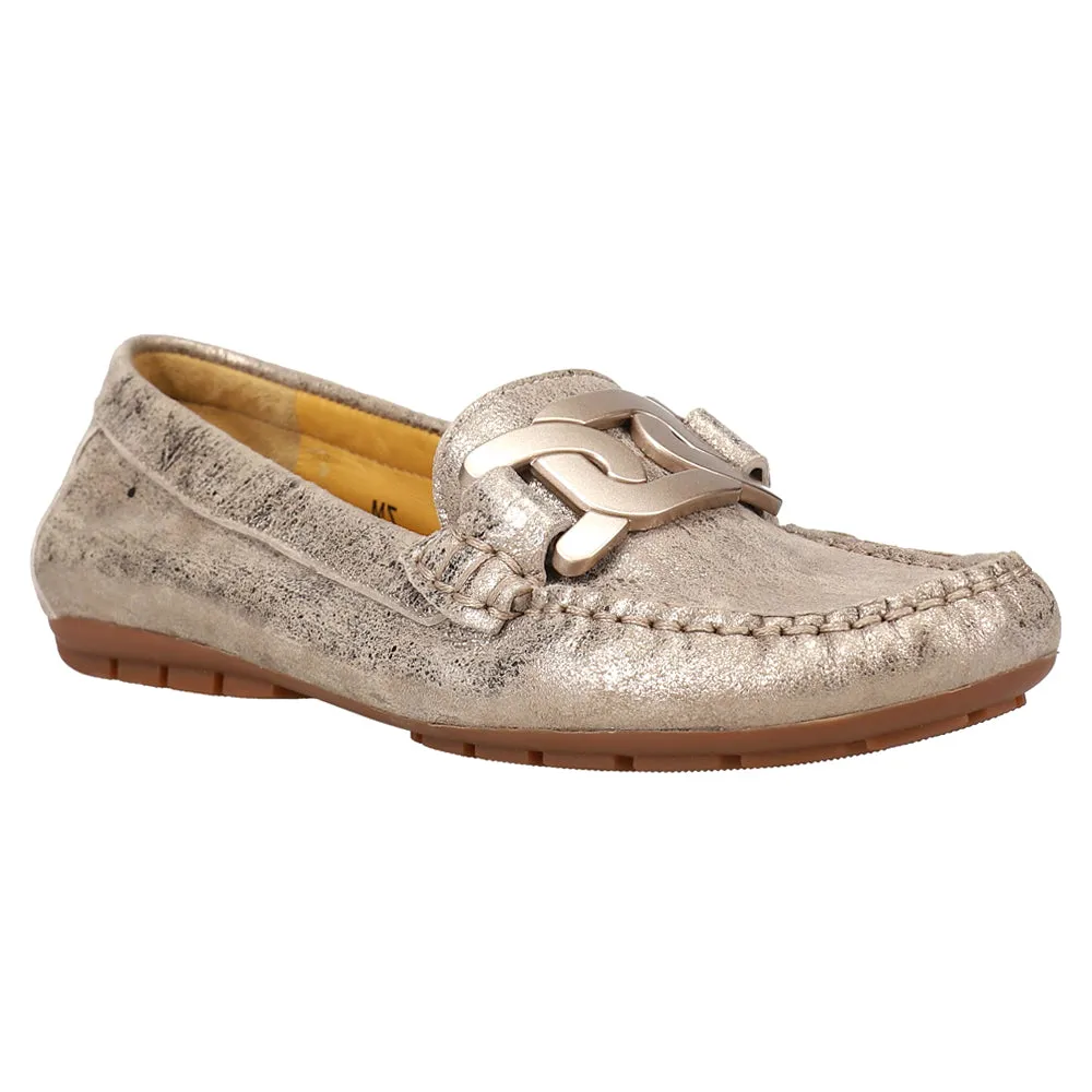 Aiker Metallic Moccasins