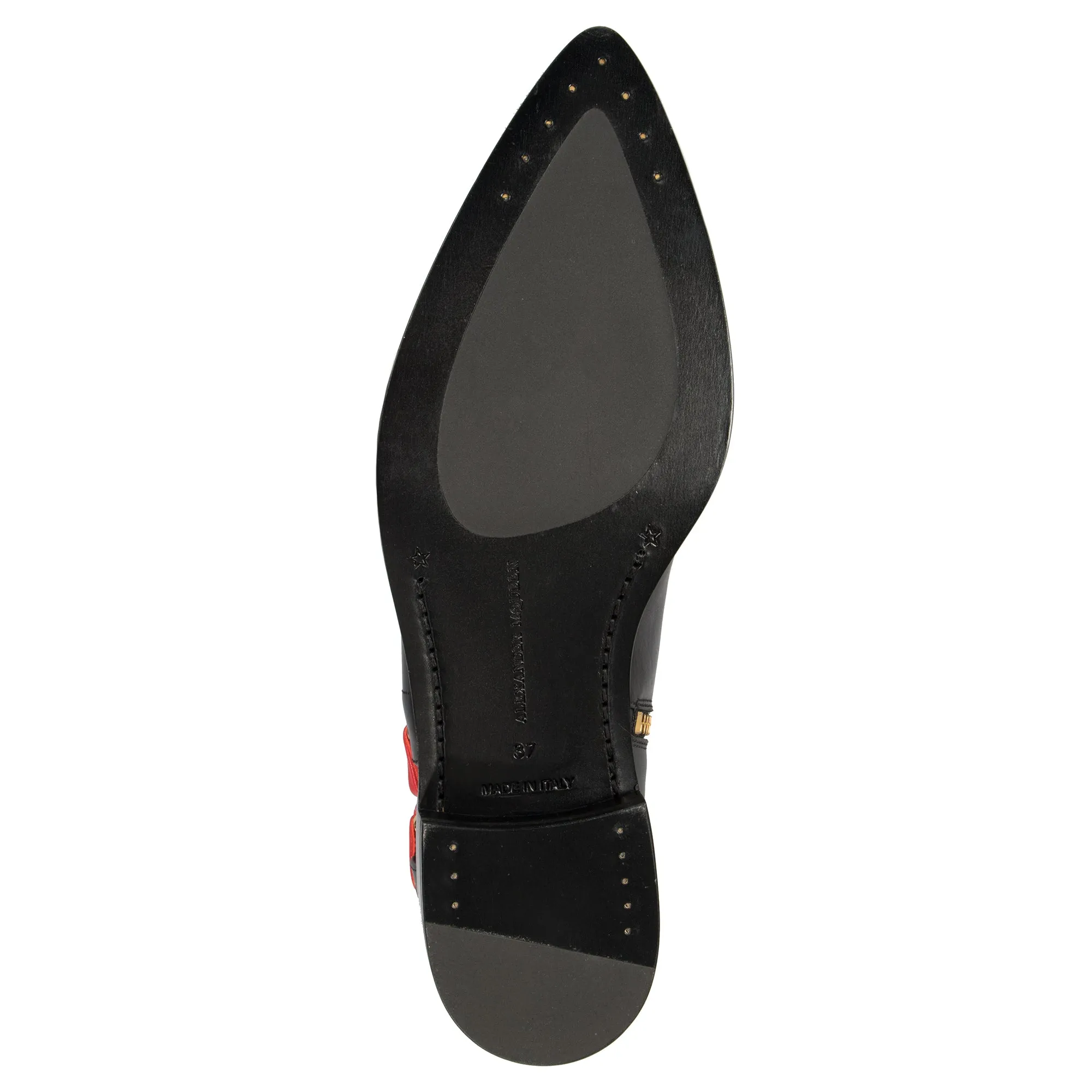 Alexander McQueen Braided Chain Leather Chelsea Boots