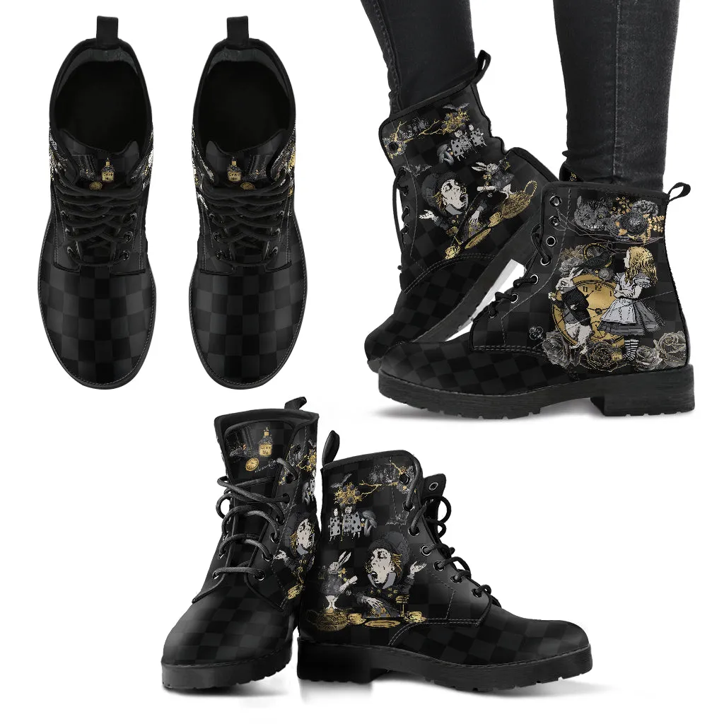 Alice in Wonderland and Mad Hatter Boots (Design 14)