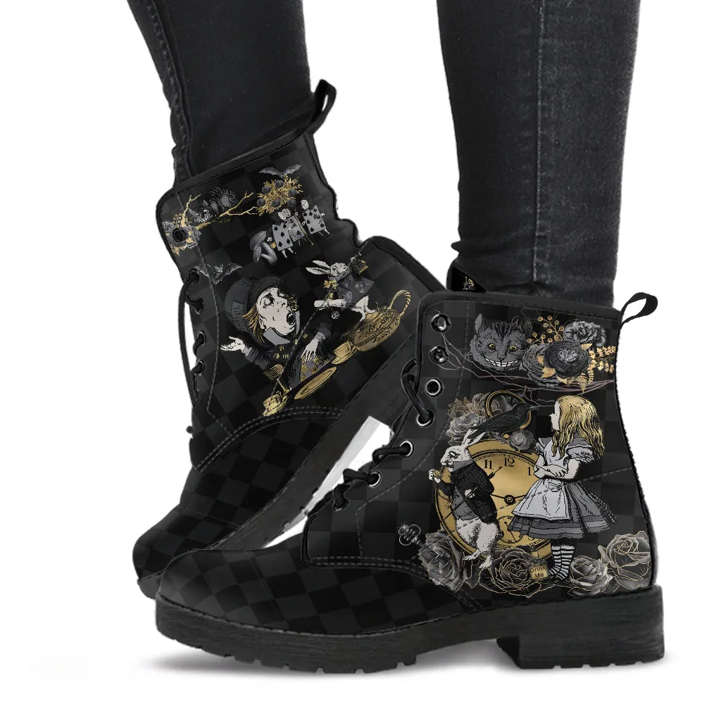 Alice in Wonderland and Mad Hatter Boots (Design 14)