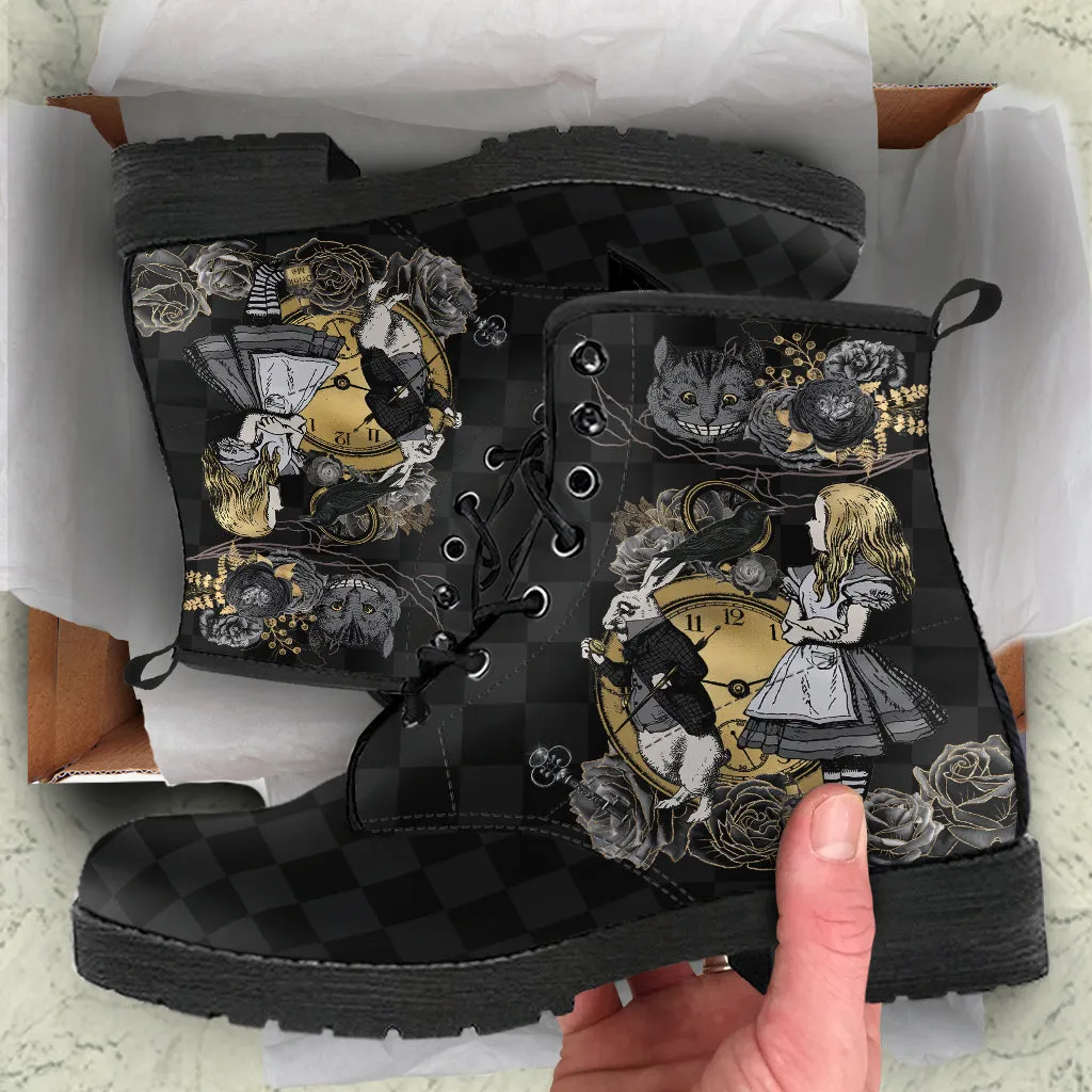 Alice in Wonderland and Mad Hatter Boots (Design 14)
