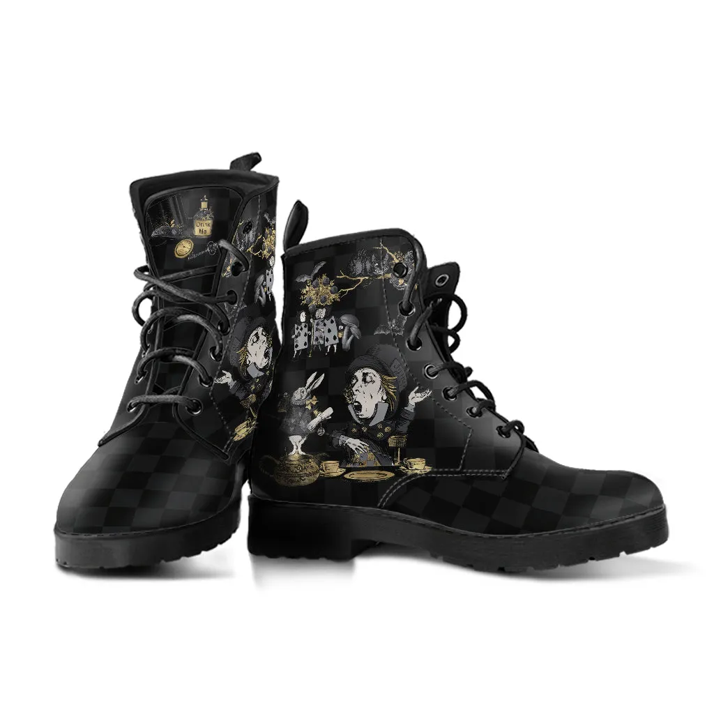 Alice in Wonderland and Mad Hatter Boots (Design 14)