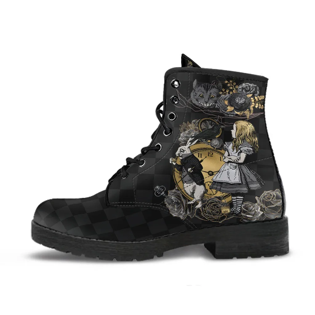 Alice in Wonderland and Mad Hatter Boots (Design 14)
