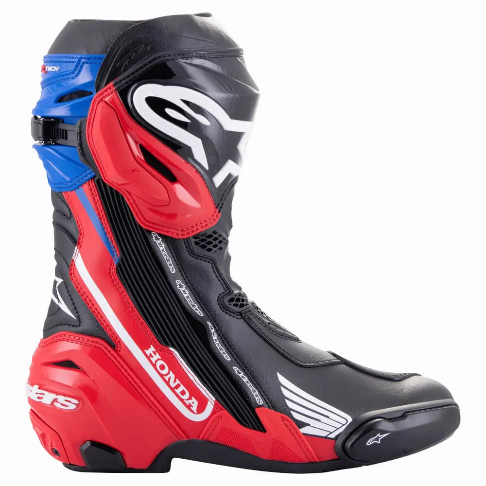 Alpinestars Honda Supertech R Boots Black / Bright Red / Blue
