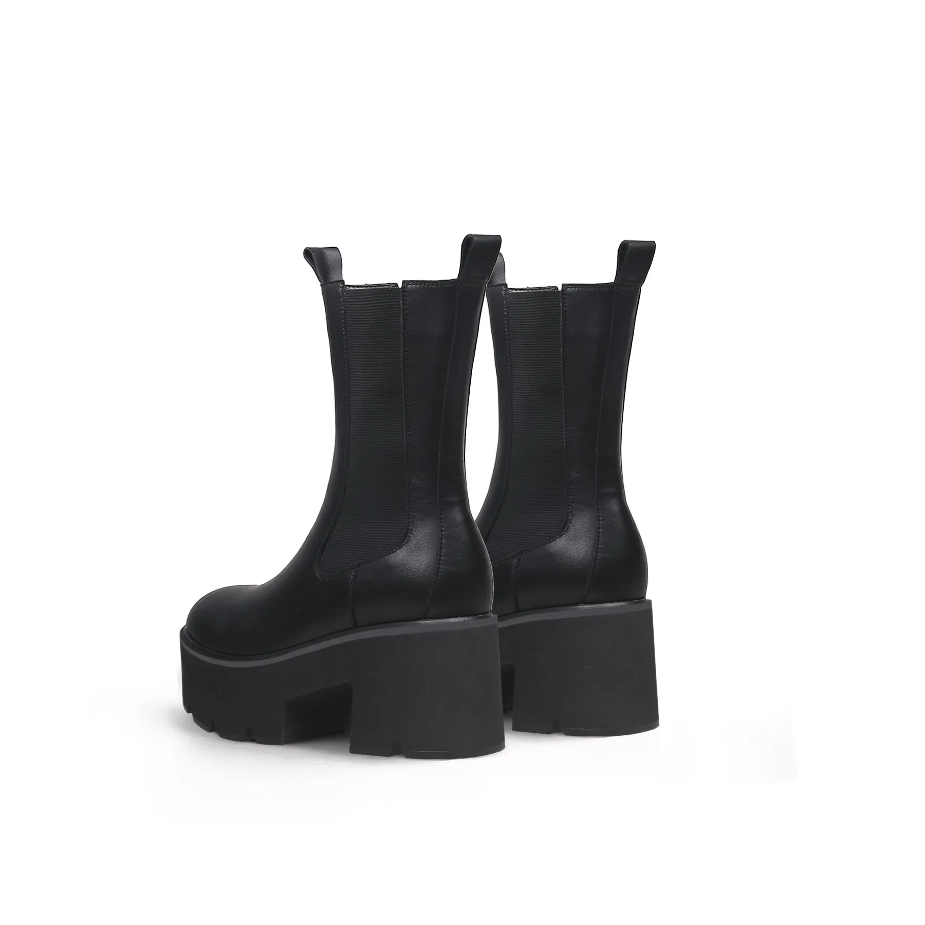Anastasia Black Leather Chelsea Boot