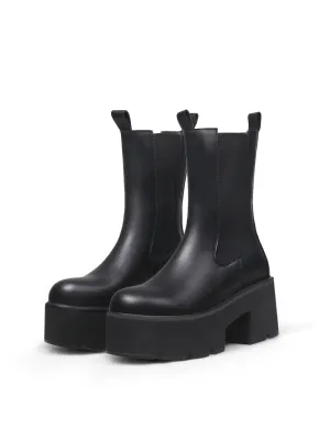 Anastasia Black Leather Chelsea Boot