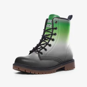 Aromantic Flag LGBTQ  Vegan Leather Unisex Boots