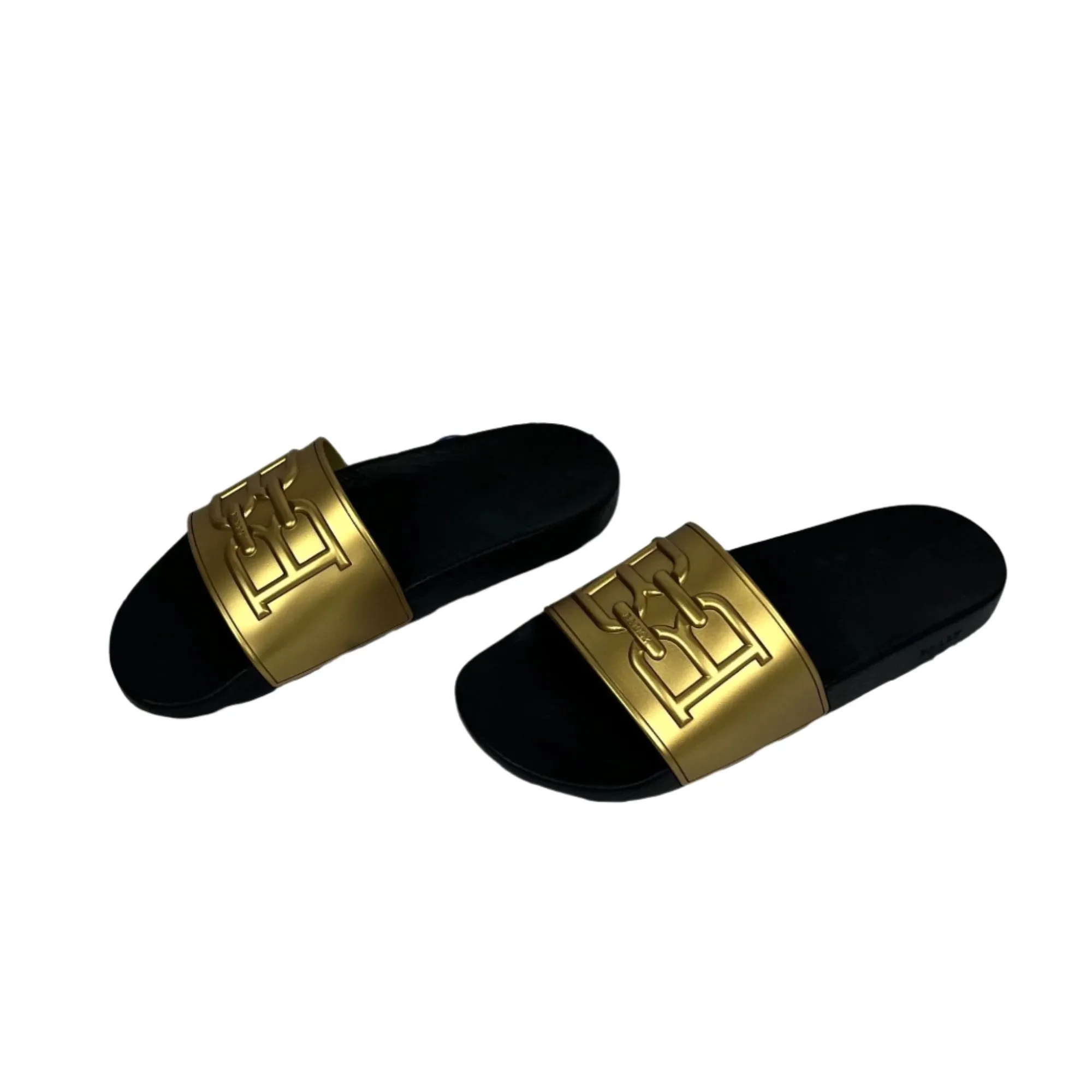Bally Mens Scotty Gold Rubber Sandals