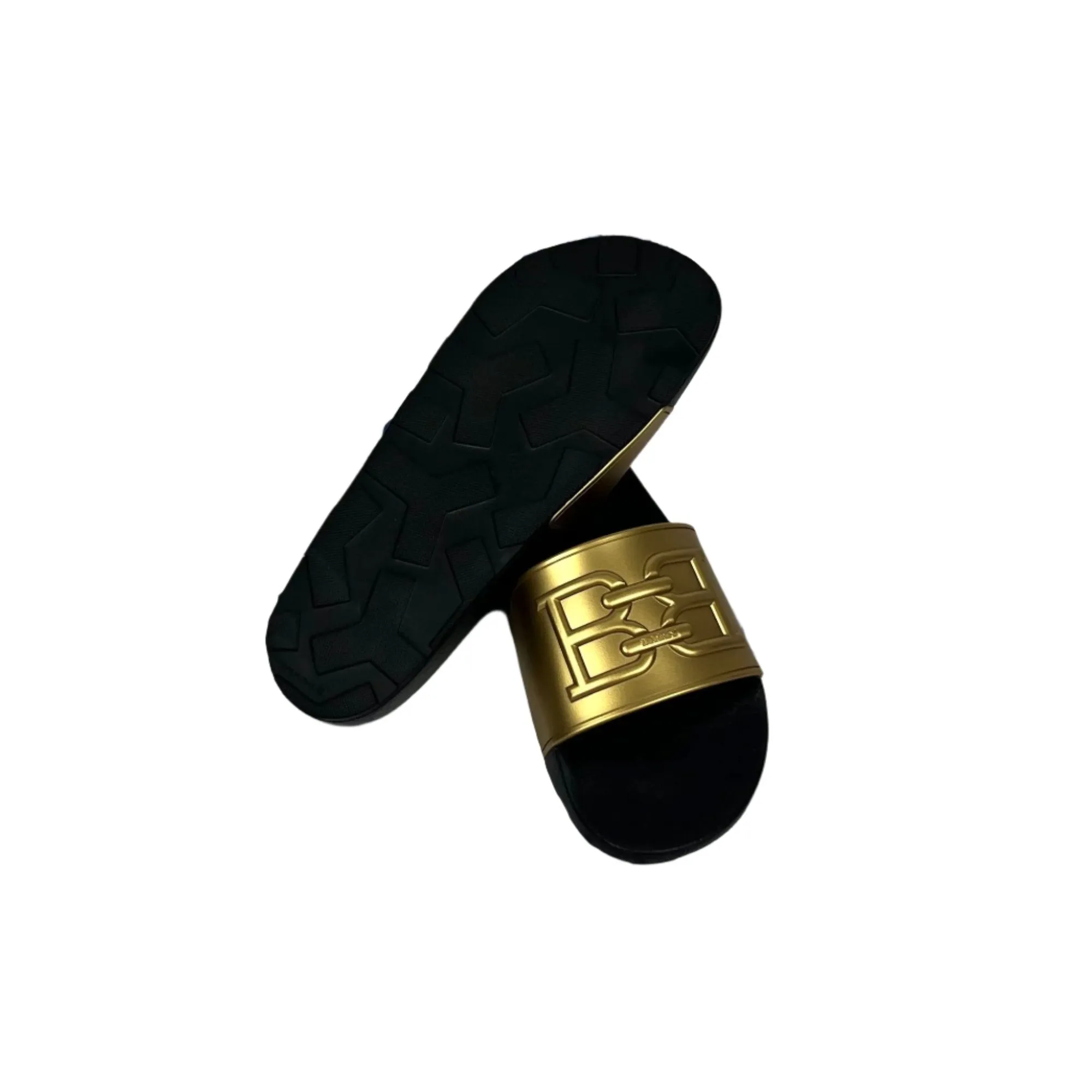 Bally Mens Scotty Gold Rubber Sandals