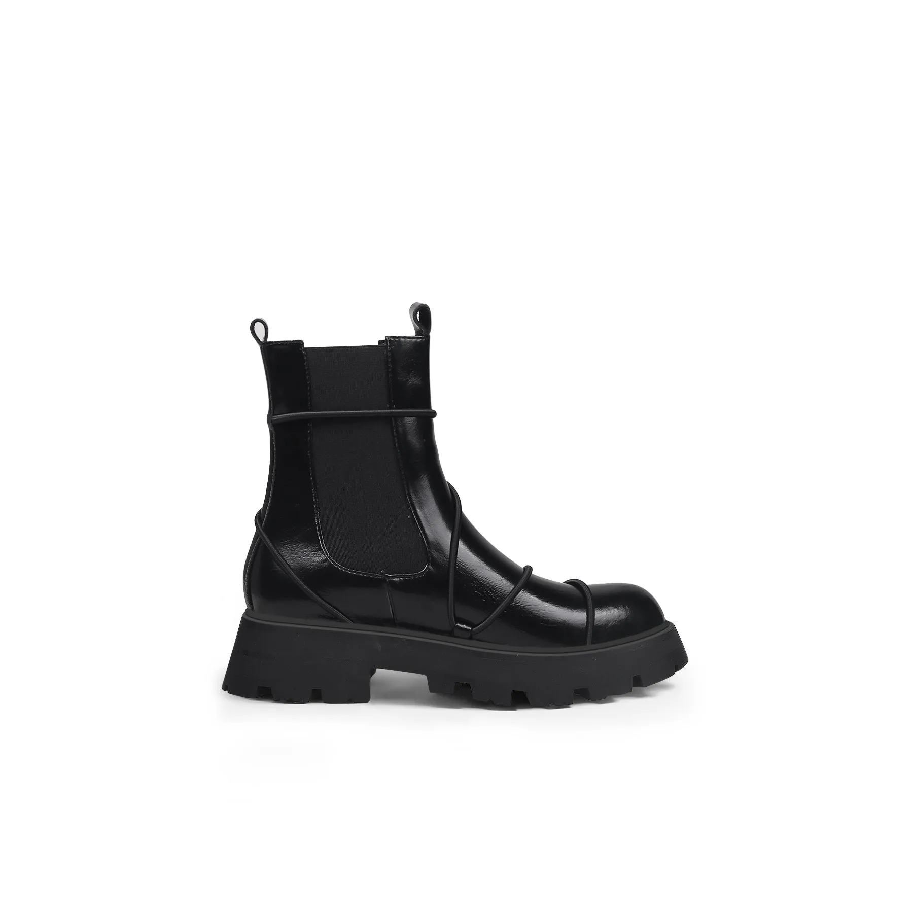 Ban Over Leather Chelsea Boot - Black