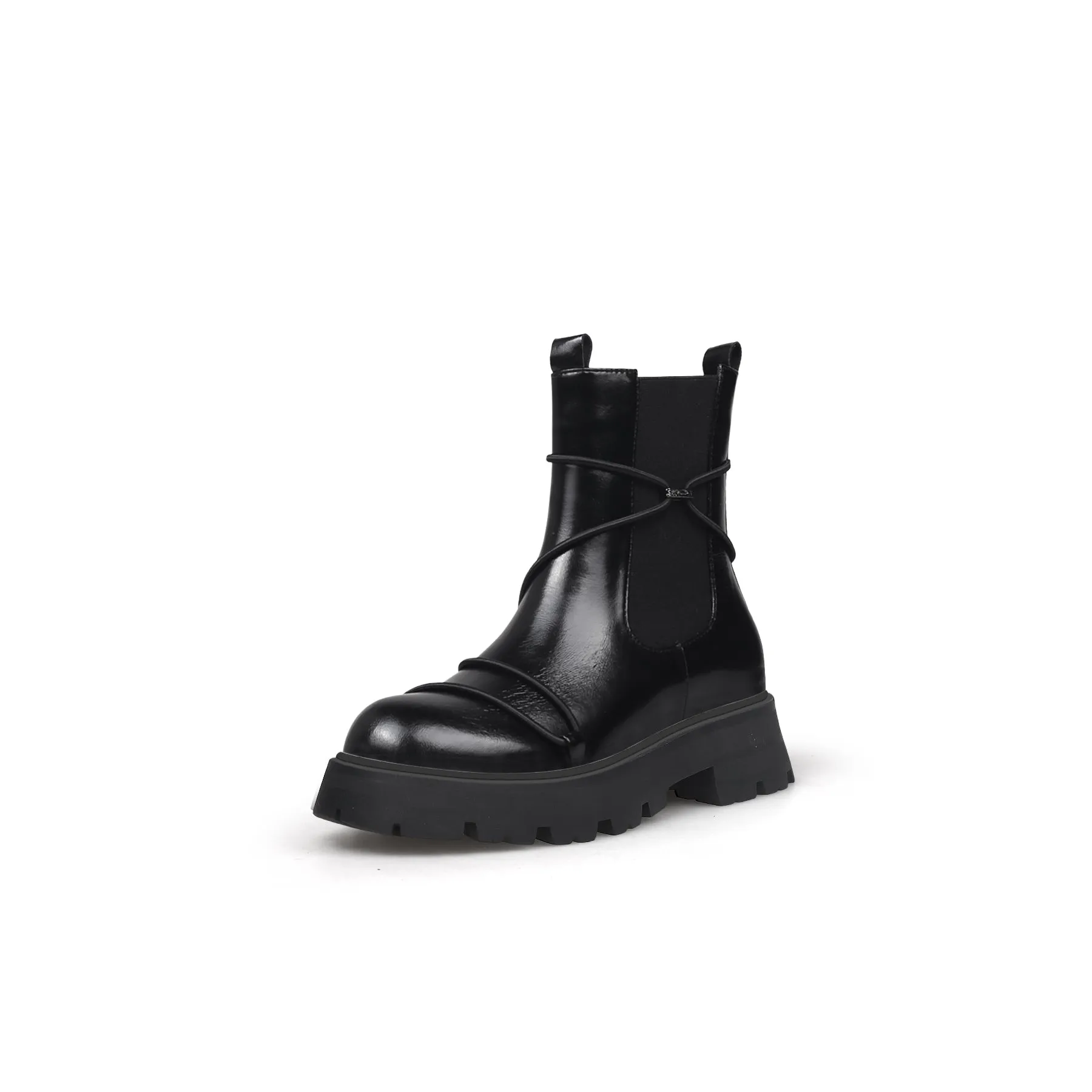 Ban Over Leather Chelsea Boot - Black