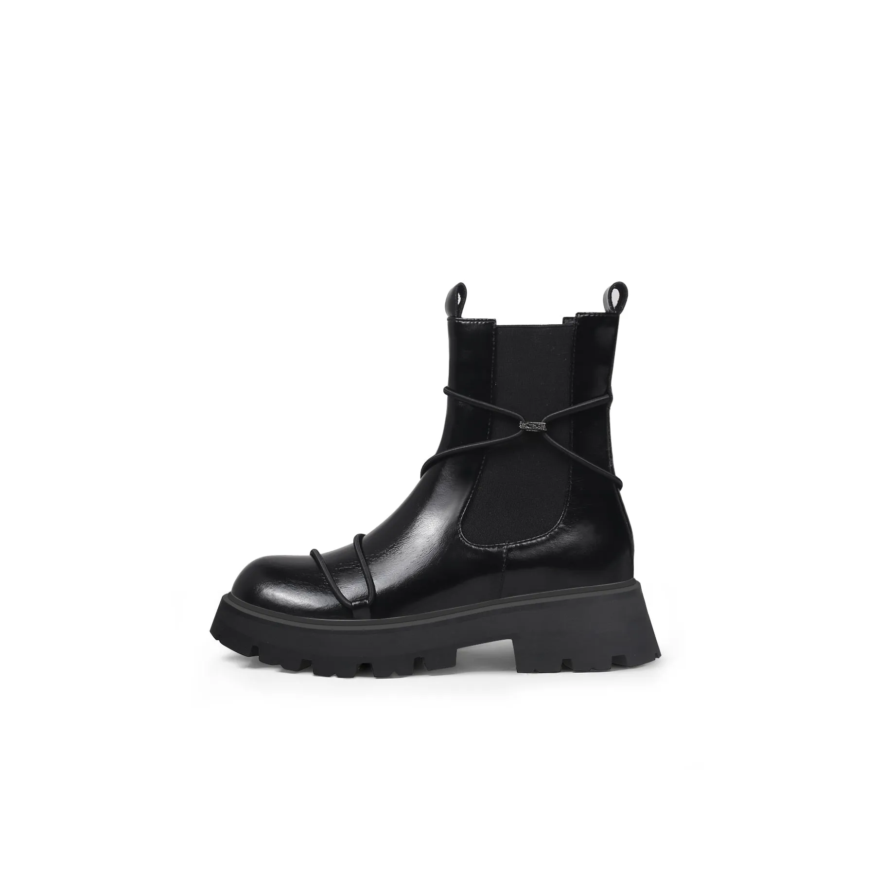 Ban Over Leather Chelsea Boot - Black