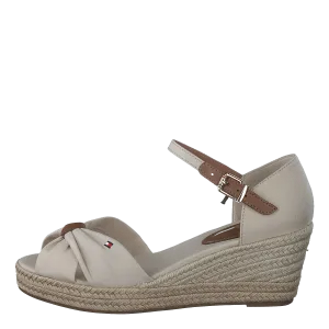 Basic Open Toe Mid Wedge Classic Beige