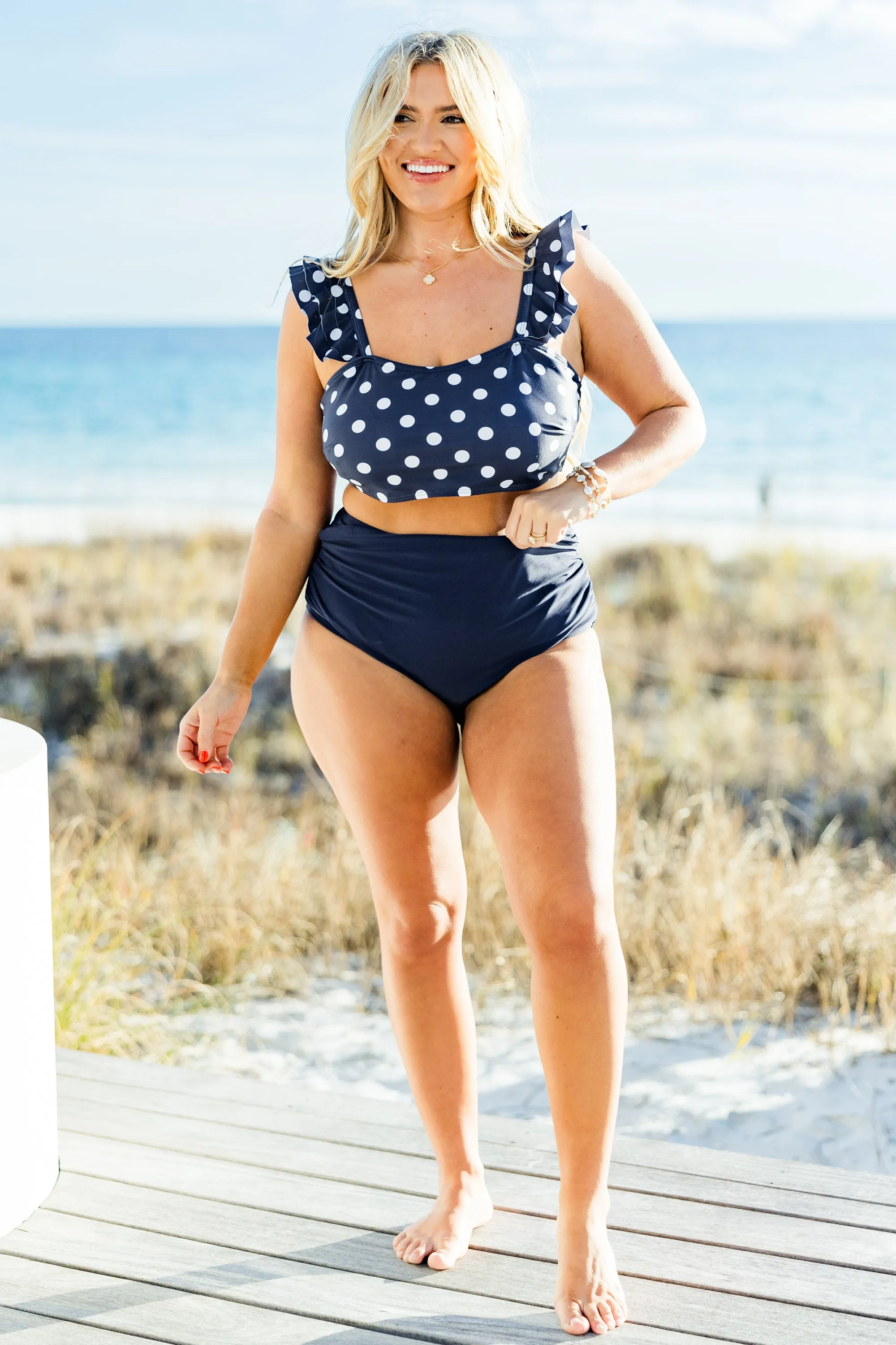 Beach Trip Swim Bottom, Navy