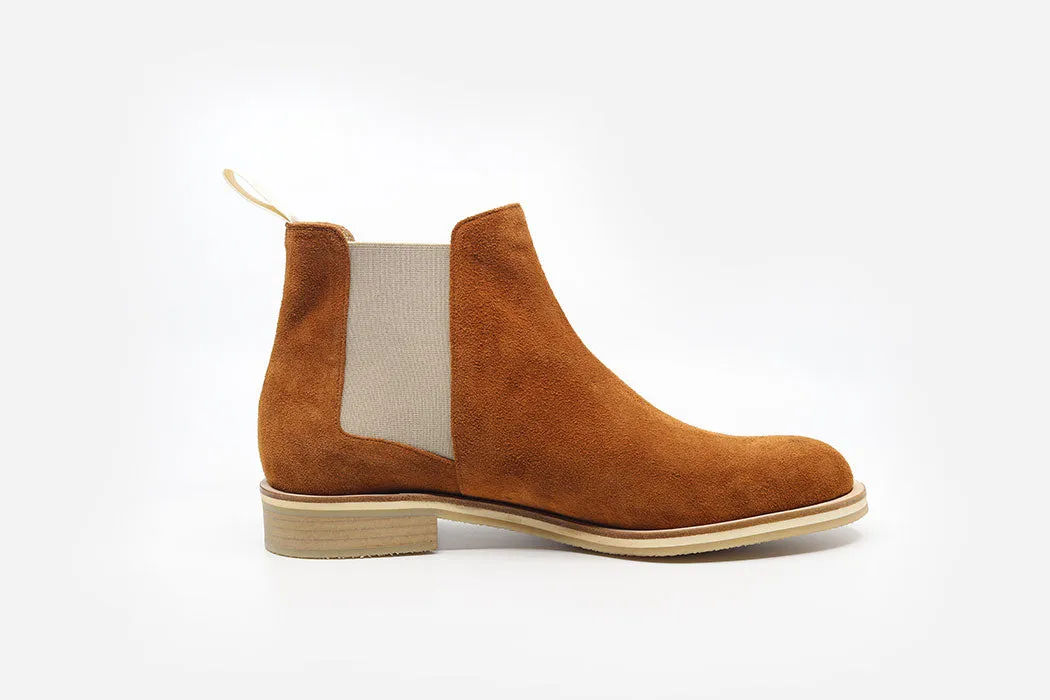 Brown Suede Leather Slast Split Chelsea Boots - Chelsea Boots