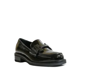 Bruglia Women’s Black Bar Patent Leather Loafer 8908 30% off