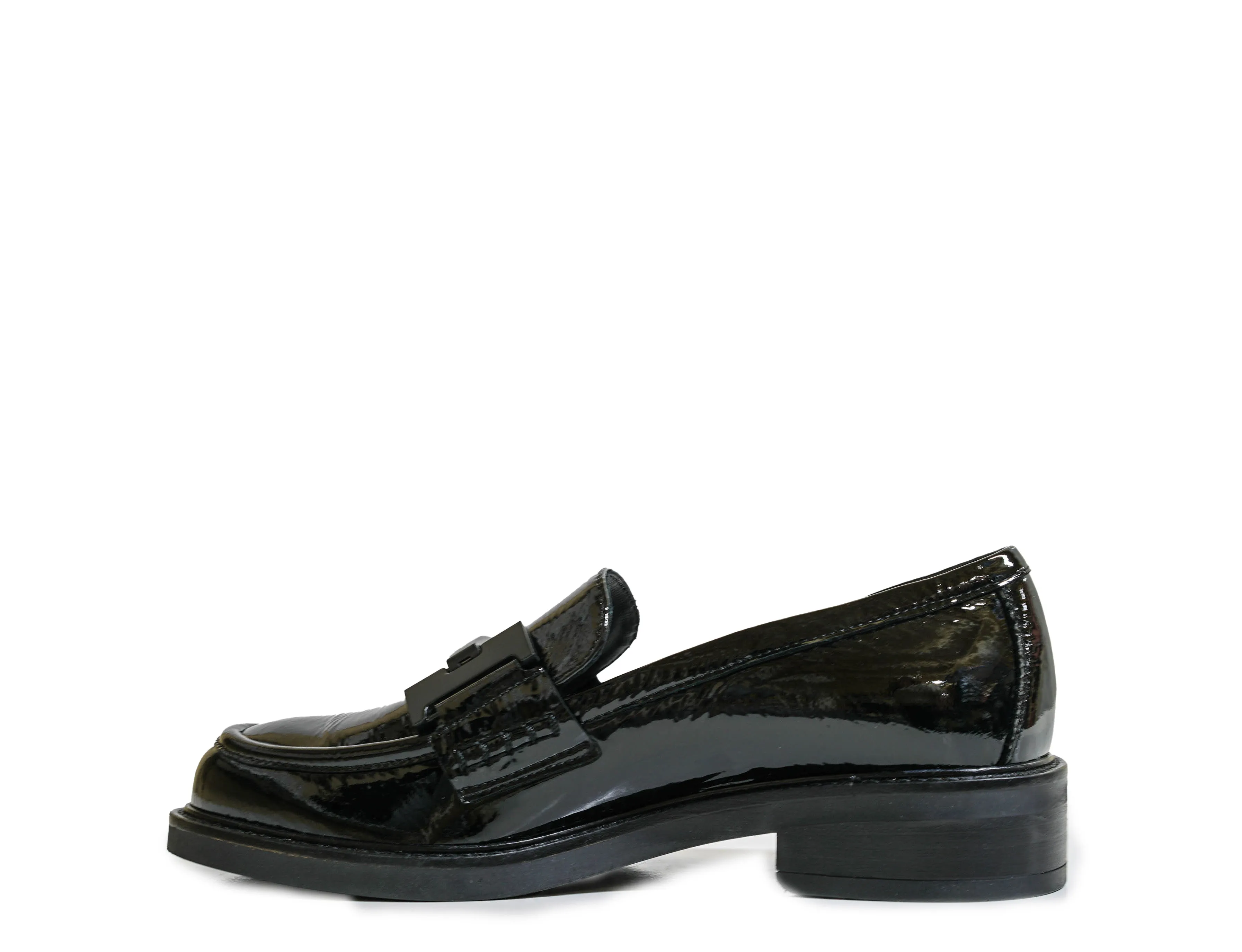 Bruglia Women’s Black Bar Patent Leather Loafer 8908 30% off
