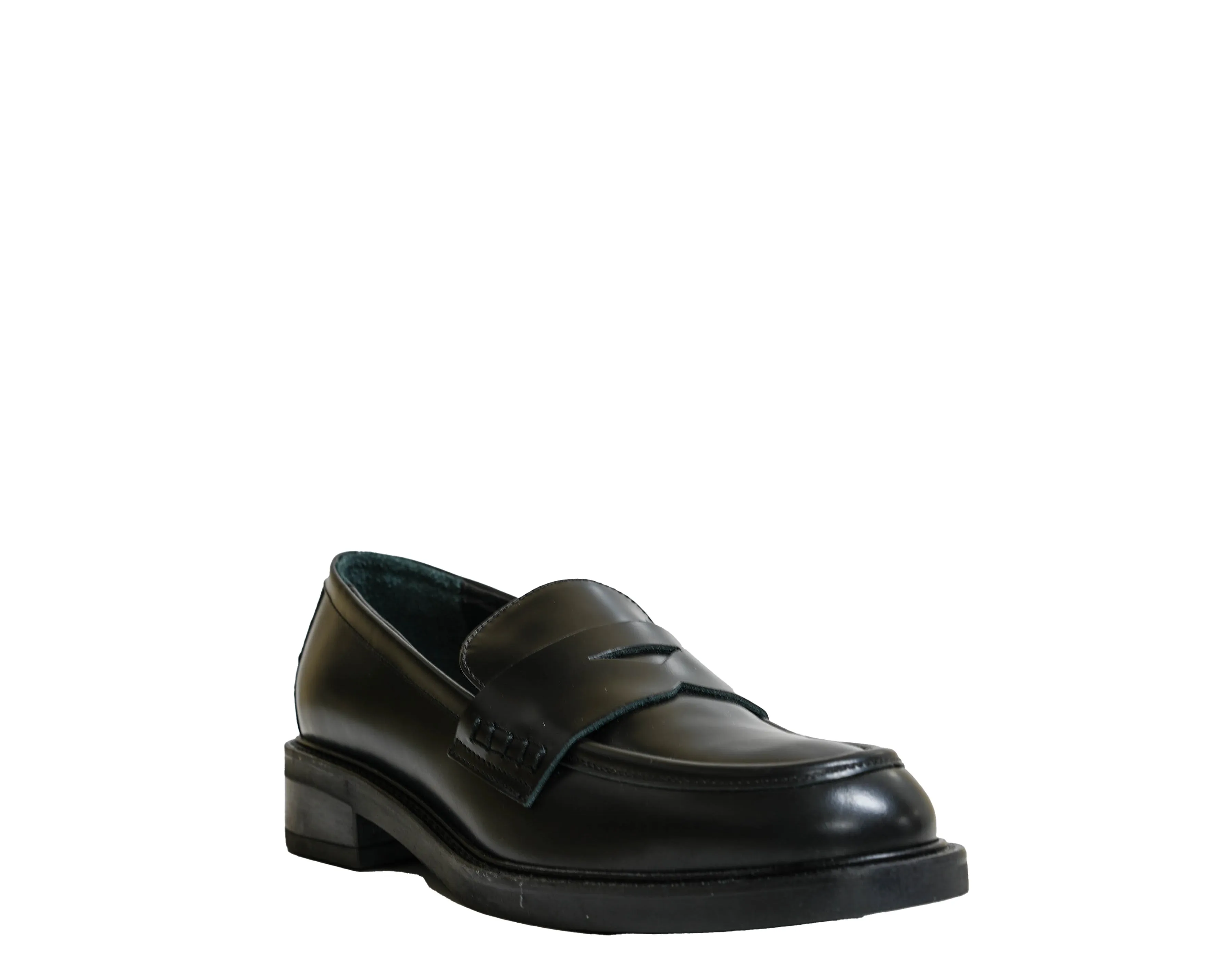 Bruglia Women’s Black Leather Loafer 8907 30% OFF
