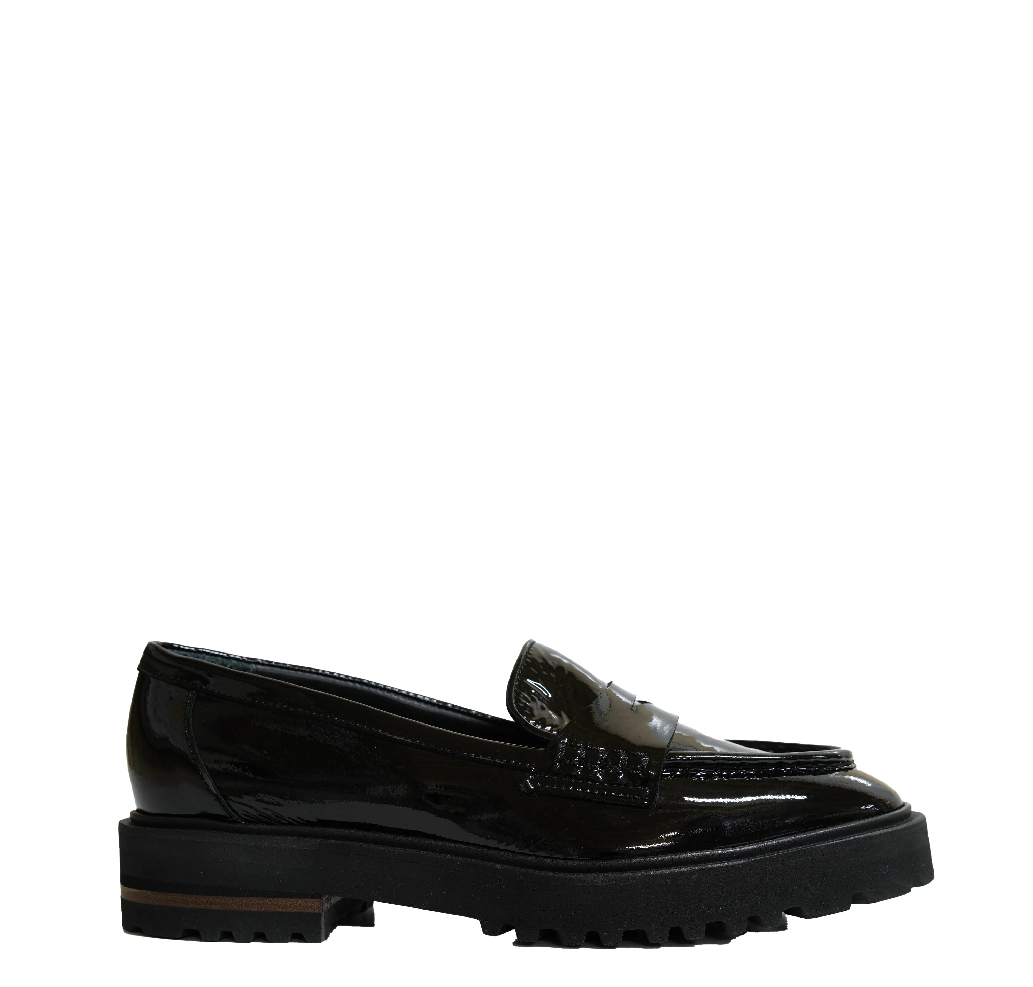 Bruglia Women’s Black Patent Leather Loafer 8716 30% off