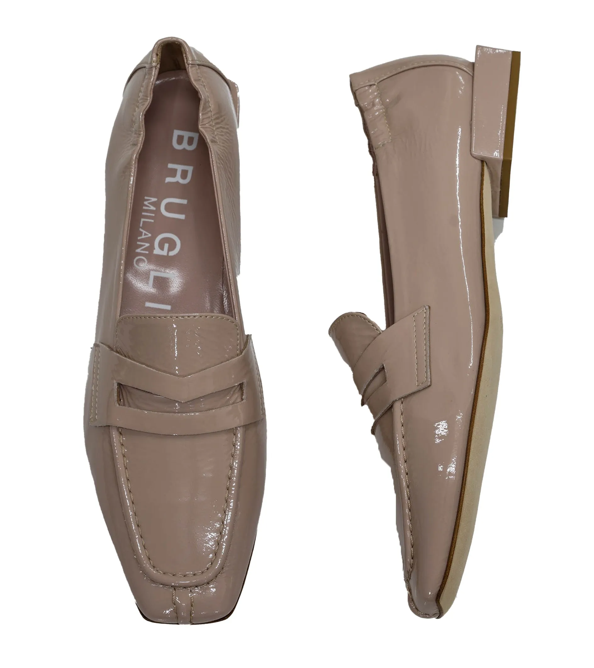 Bruglia Women’s Nude Patent Loafer 8584 30% off