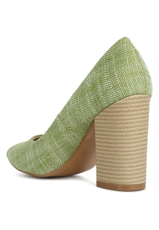 Canvas Block Pumps