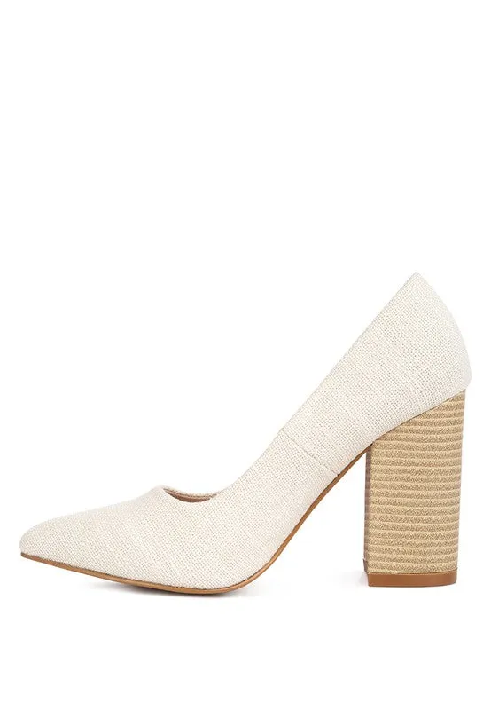 Canvas Block Pumps