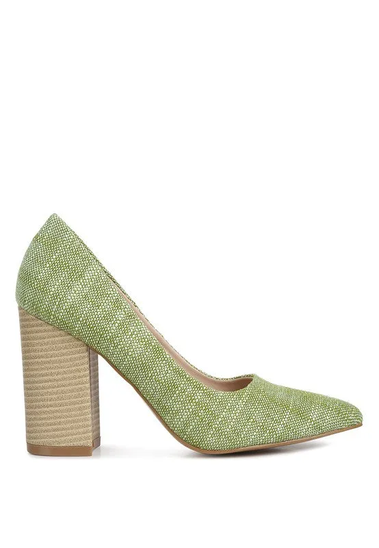 Canvas Block Pumps