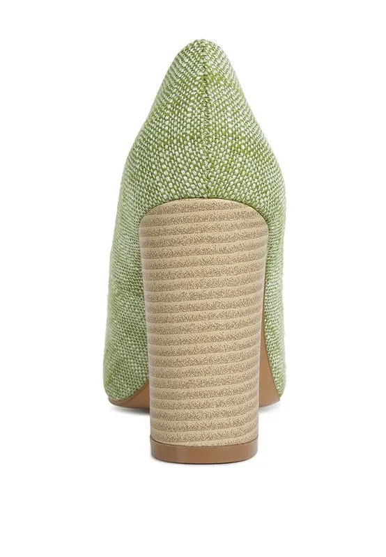 Canvas Block Pumps