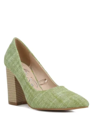 Canvas Block Pumps