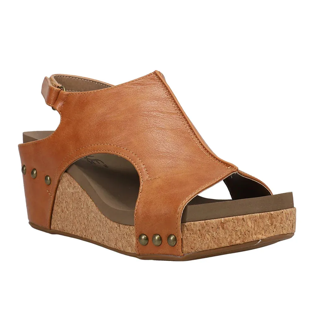 Carley Wedge Sandals- Bourbon