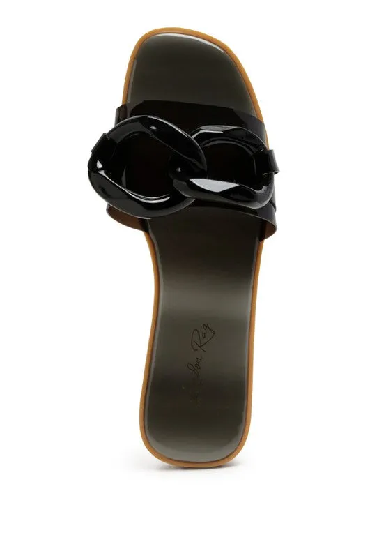 Caroons Clear Slide on Flat Sandals