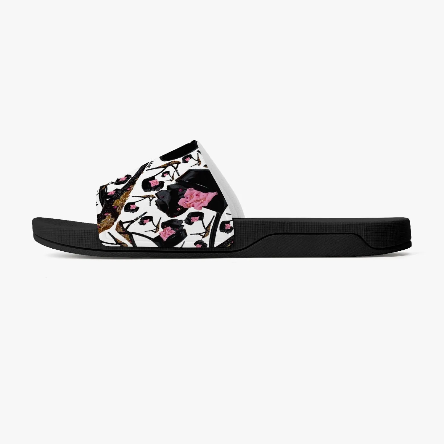 Casual Sandals - Black 'Pink gold sandals'