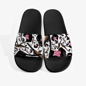 Casual Sandals - Black 'Pink gold sandals'