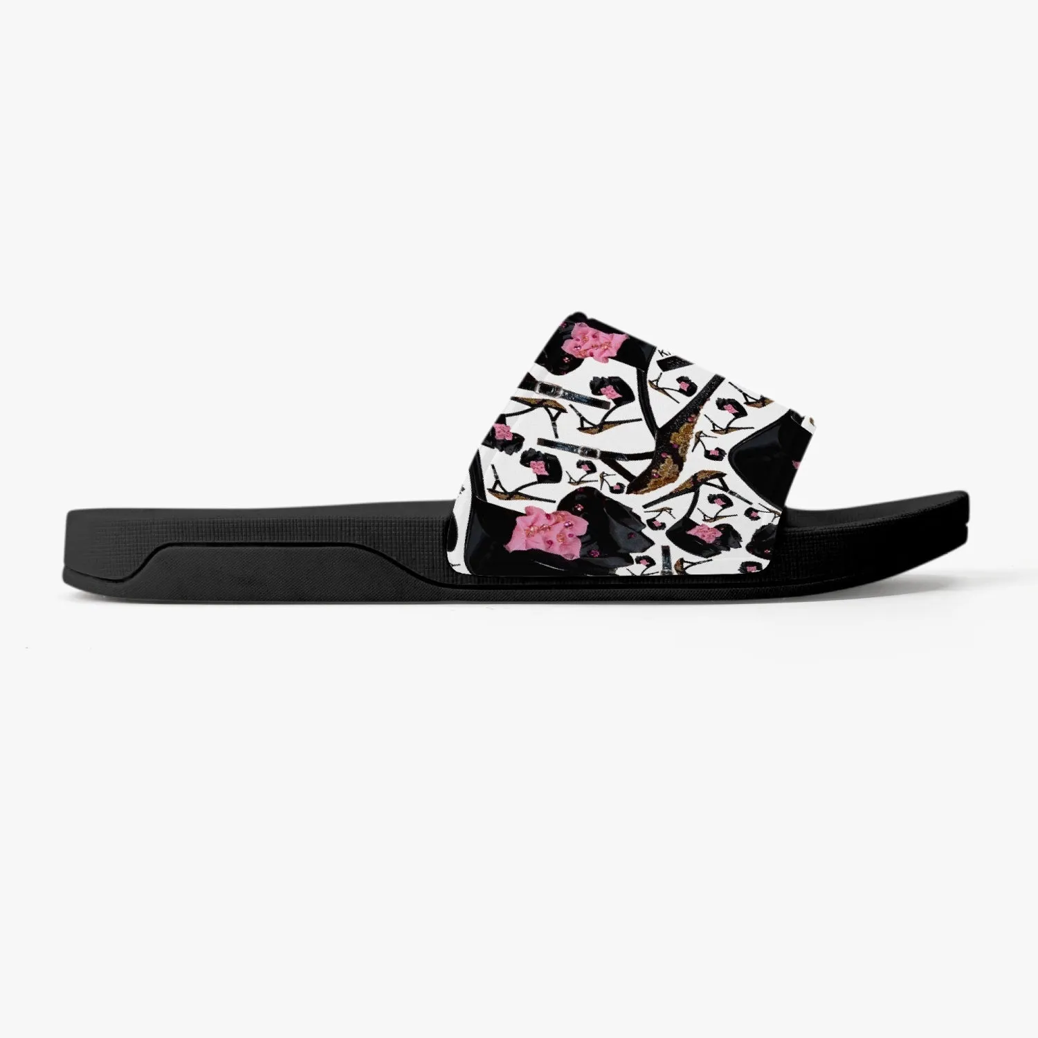 Casual Sandals - Black 'Pink gold sandals'