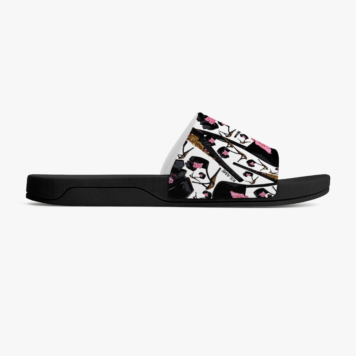 Casual Sandals - Black 'Pink gold sandals'
