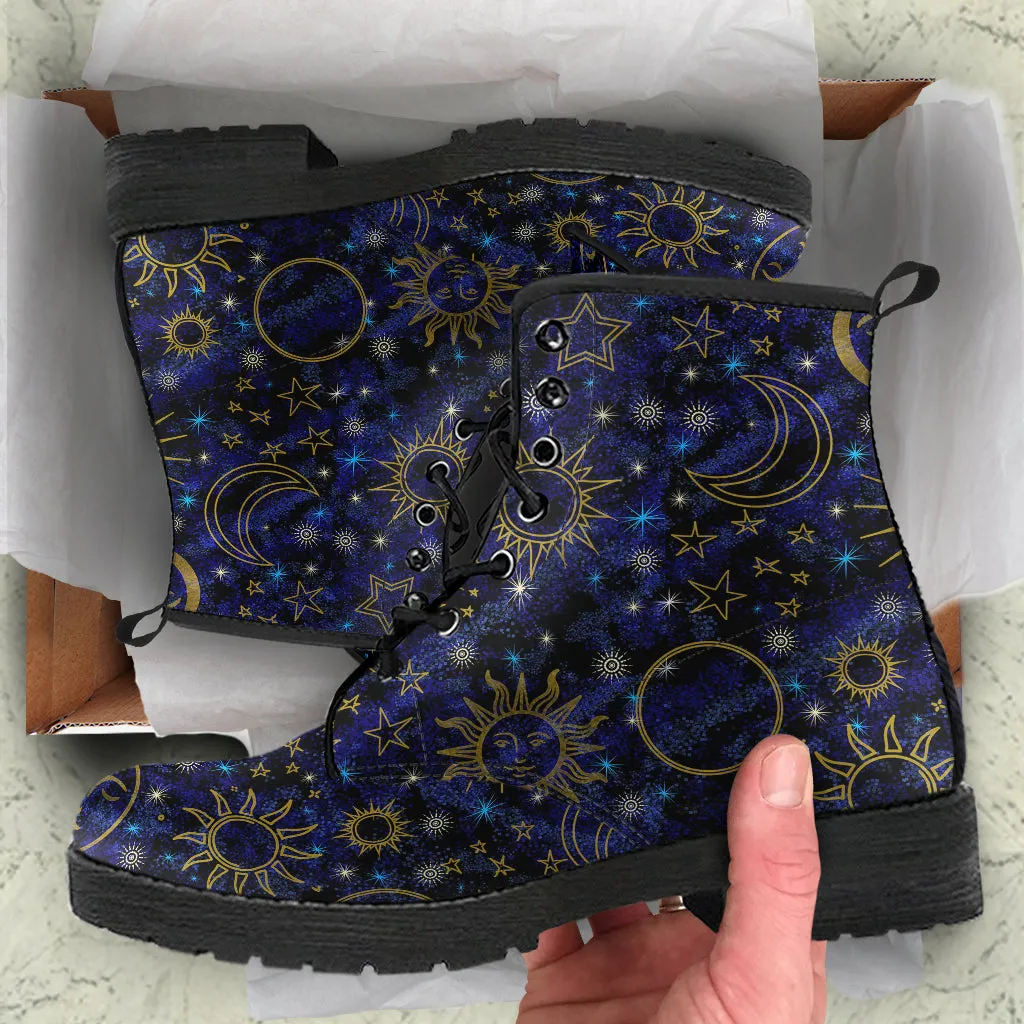 Celestial Night Sky Vegan Boots