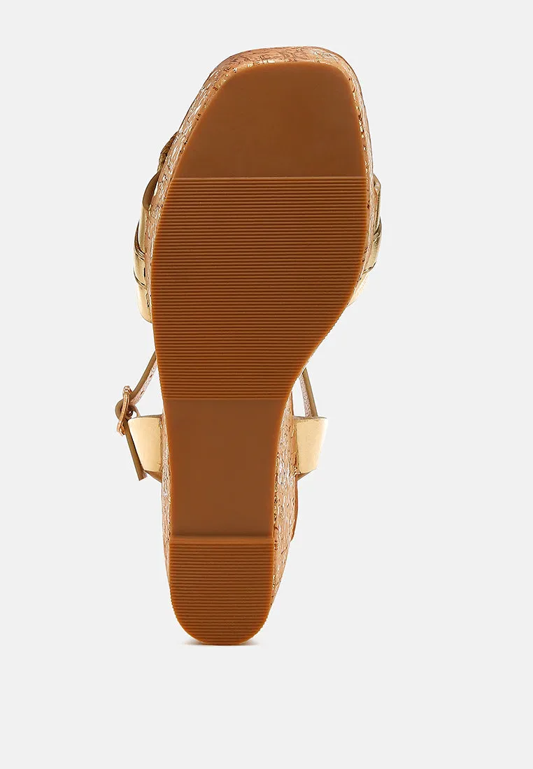 Chain Link Detail Wedge Sandals By RAG