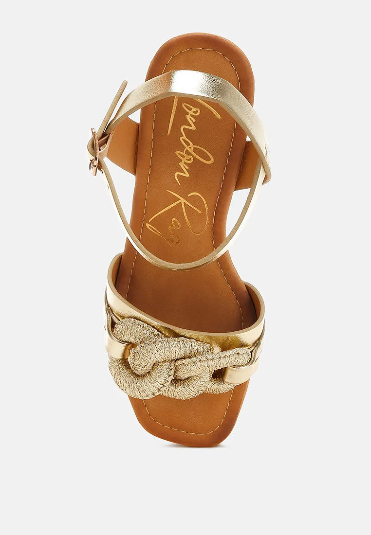 Chain Link Detail Wedge Sandals By RAG