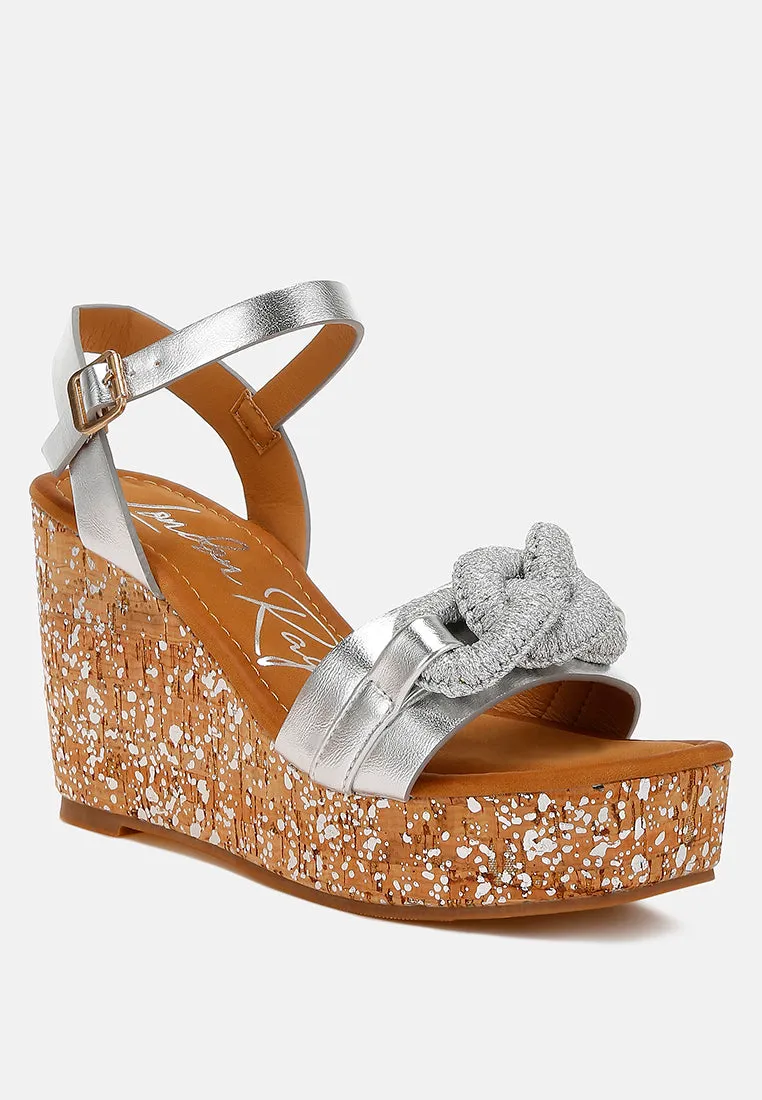 Chain Link Detail Wedge Sandals By RAG