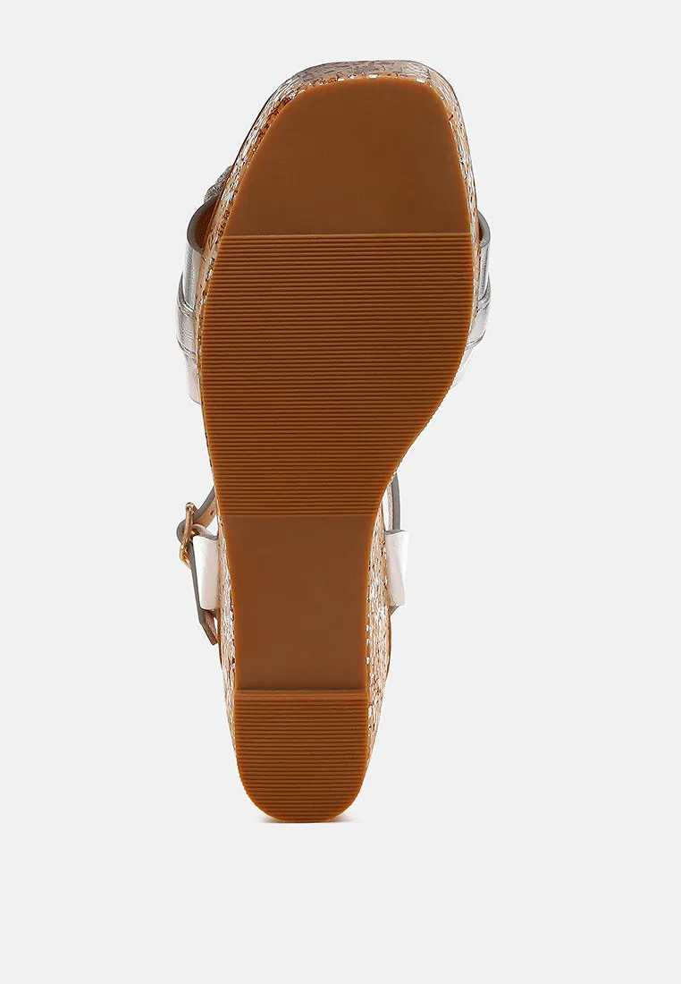 Chain Link Detail Wedge Sandals By RAG