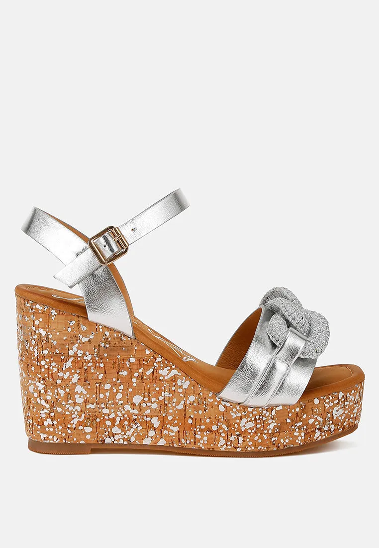 Chain Link Detail Wedge Sandals By RAG